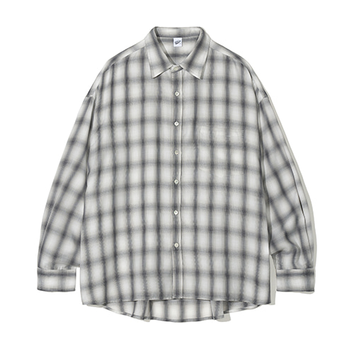 [UNISEX] Ombre Check Overfit Shirts