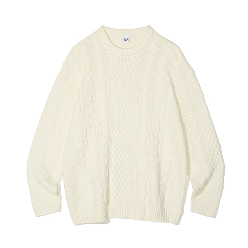 Wool Knit Fisherman Sweater